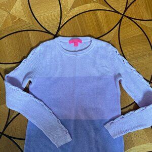 Lilly Pulitzer Cortina Sweater Purple Long Sleeve Marled Ombre XXS MSRP $138